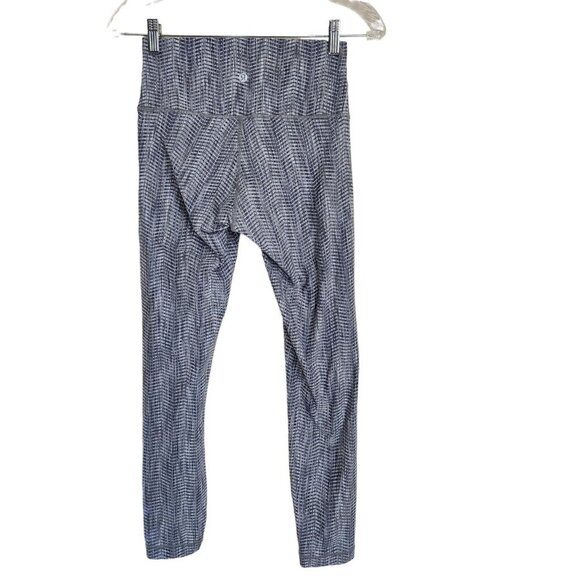 Lululemon Leggings Women's 6 Wunder Under High-Rise Tight 25" Gray Geometrics - Picture 3 of 10
